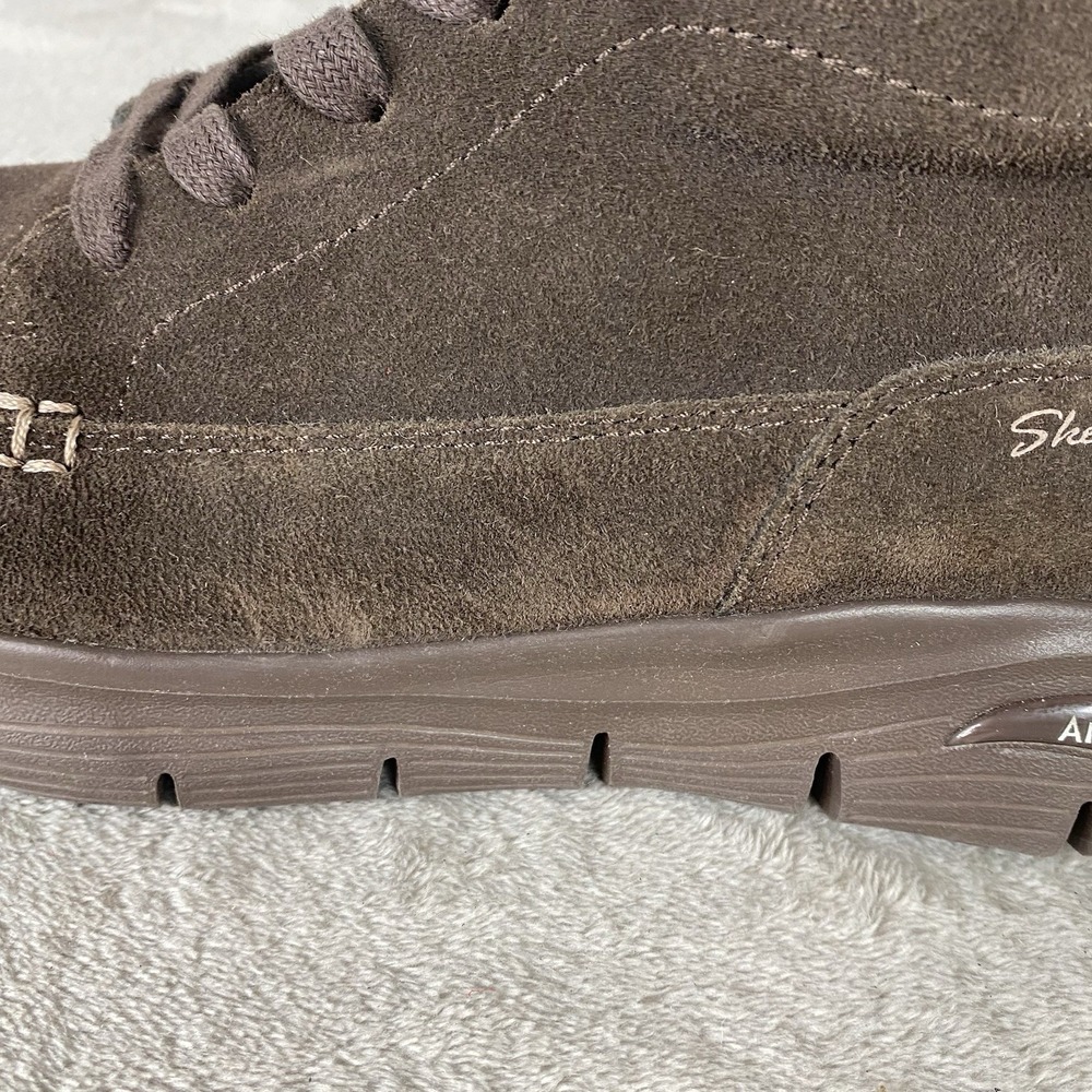Skechers Arch Fit Gotta Chill Boots Womens Size 10 Brown Suede Comfort NEW - Picture 5 of 13